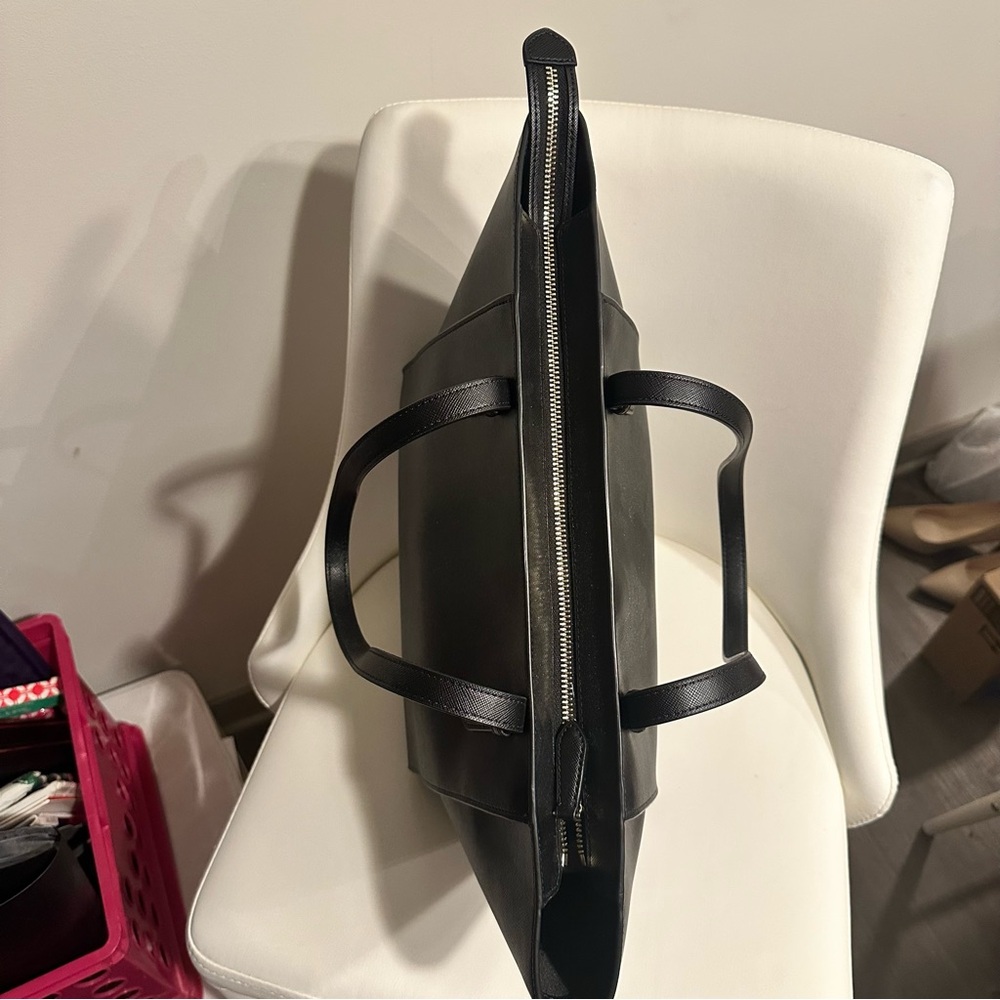 Kate Spade Black Saffiano Leather Tote Bag — Work, Laptop & Everyday Purse - Picture 4 of 11